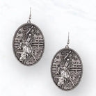 Antique Silver Cowboy Dangle Earrings - Henderson's Western Store