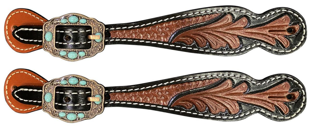 Two Tone Floral Spur Straps