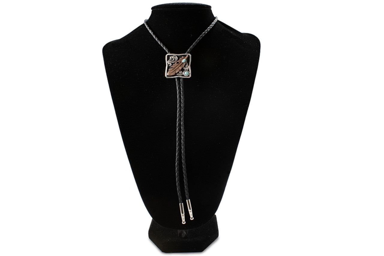 Bolo Tie ~ Engraved Feather - Henderson's Western Store