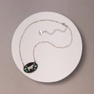 Western Oval Cow Silhouette Turquoise Necklace - Henderson's Western Store