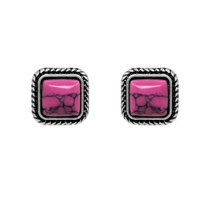 Load image into Gallery viewer, Western Navajo Square Earrings - Henderson&#39;s Western Store