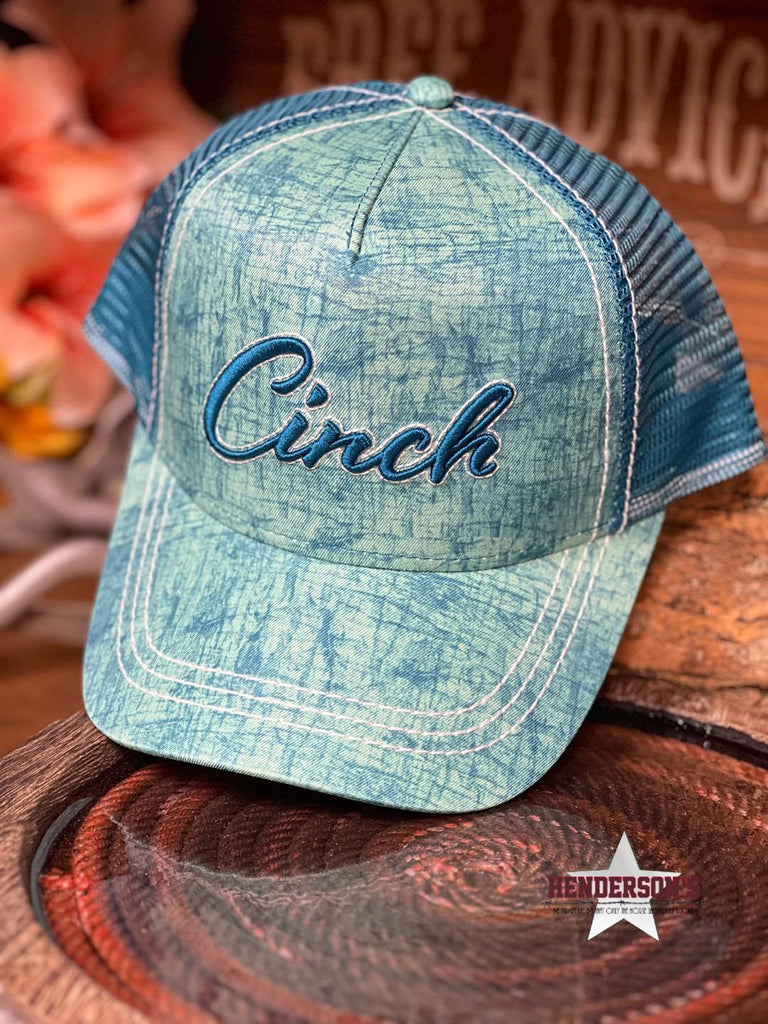 Ladies Cinch Ball Cap ~ Turq/Green - Henderson's Western Store