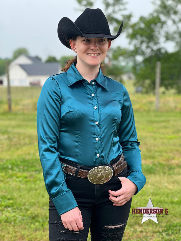 Silk Winning Show Shirt ~ Teal - Henderson's Western Store