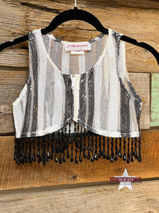 Load image into Gallery viewer, Whaite Rassian Youth &quot;Mini&quot;  Bolero W/Beaded Fringe - Henderson&#39;s Western Store