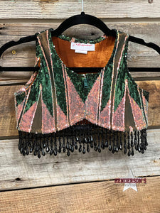 Load image into Gallery viewer, Martini Youth &quot;Mini&quot;  Bolero W/Beaded Fringe - Henderson&#39;s Western Store