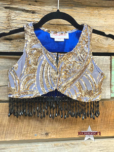 Load image into Gallery viewer, Blue Lagoon Youth &quot;Mini&quot;  Bolero W/Beaded Fringe - Henderson&#39;s Western Store
