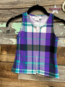 Load image into Gallery viewer, Purple Plaid Youth &quot;Mini&quot; Vest - Henderson&#39;s Western Store