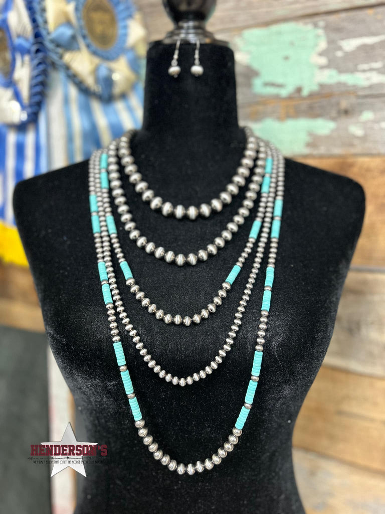 Layered Navajo Pearl  Necklace Set - Henderson's Western Store