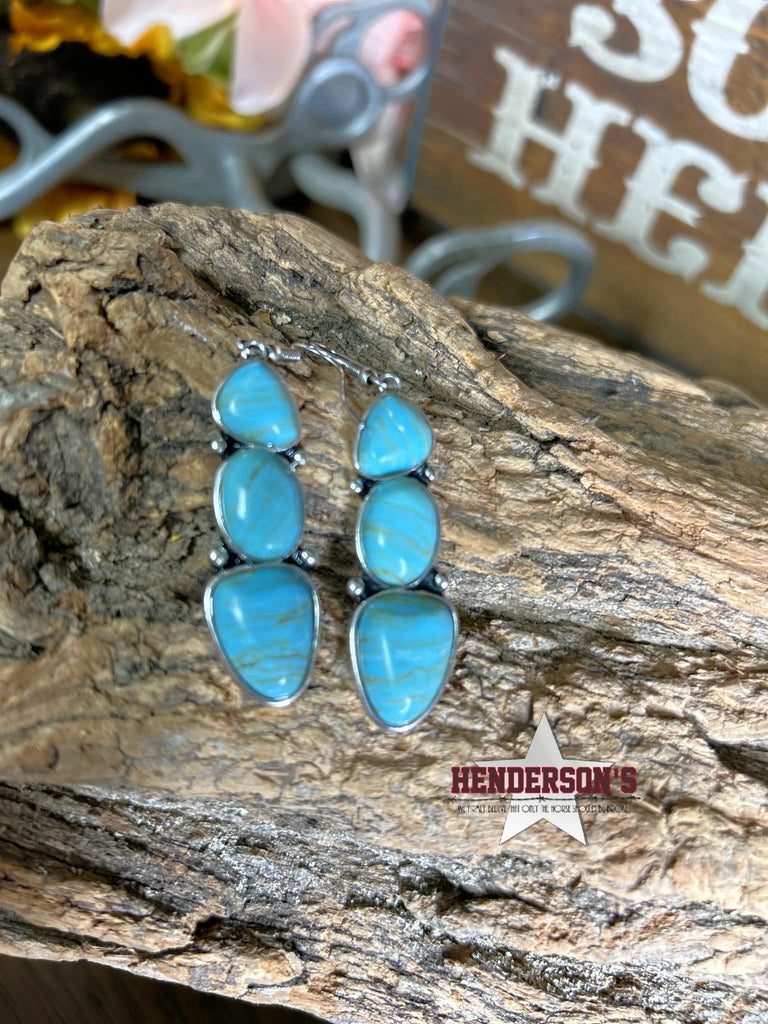 Turquoise Stone Earrings - Henderson's Western Store