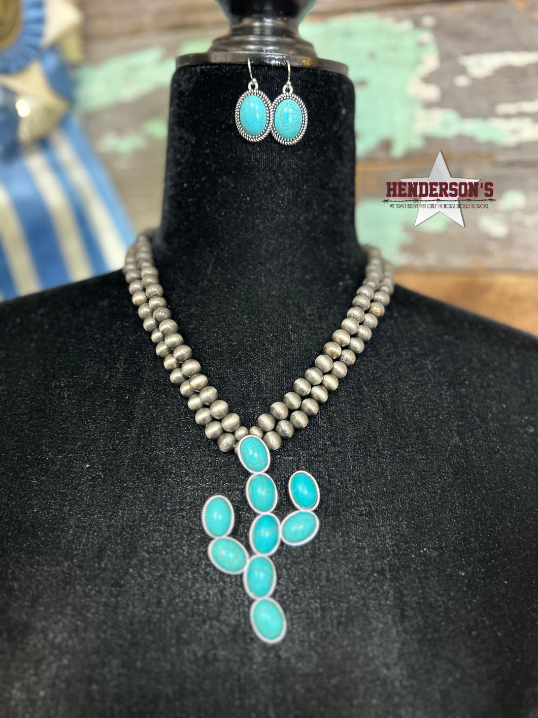 Navajo Layered Bead Cactus Necklace - Henderson's Western Store