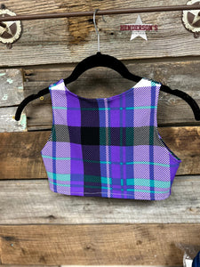 Load image into Gallery viewer, Purple Plaid &quot;Mini&quot;  Youth Bolero - Henderson&#39;s Western Store