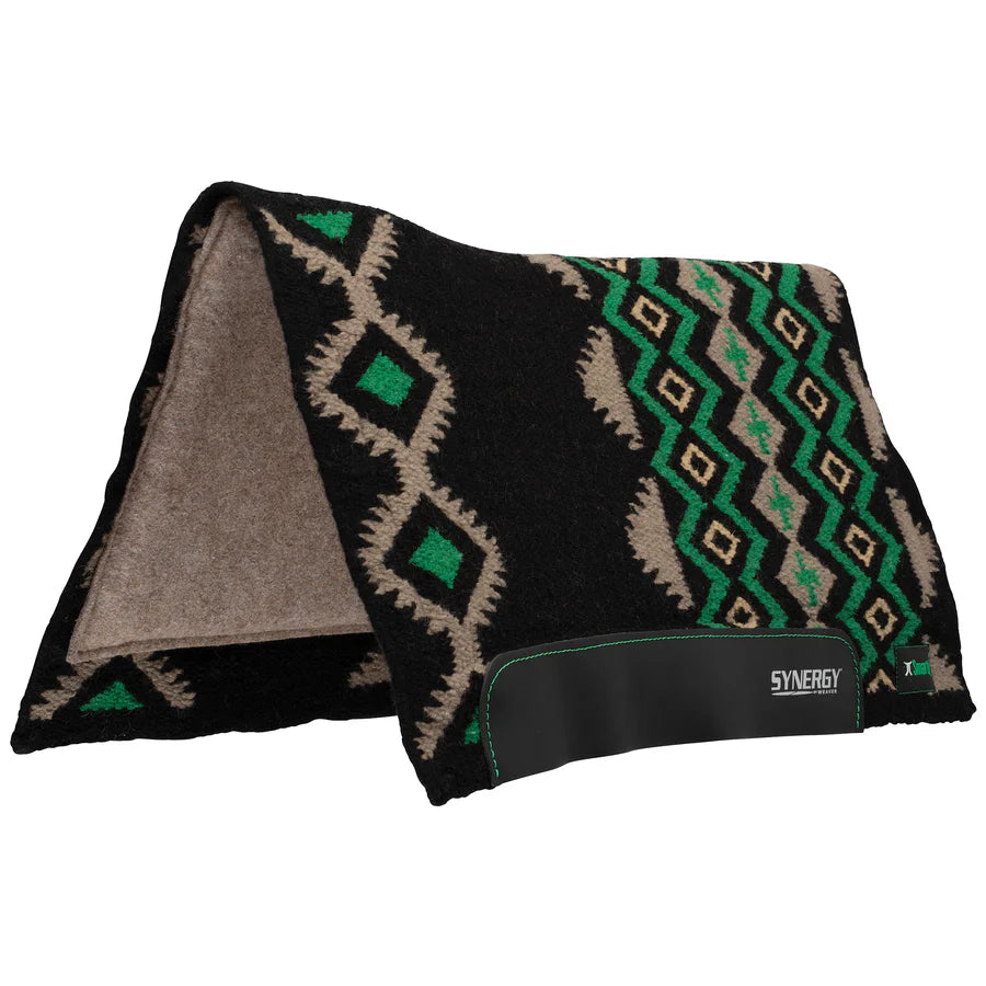 Synergy Flex Contoured Pad ~ Black/Green - Henderson's Western Store