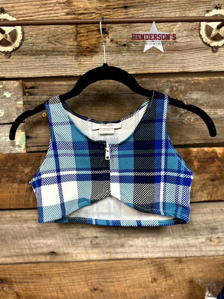 Blue Plaid "Mini"  Youth Bolero - Henderson's Western Store