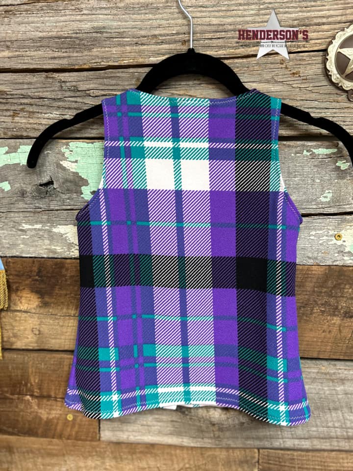 Purple Plaid Youth "Mini" Vest - Henderson's Western Store