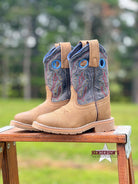 Rye Boots by Dan Post ~ Tan & Charcoal - Henderson's Western Store