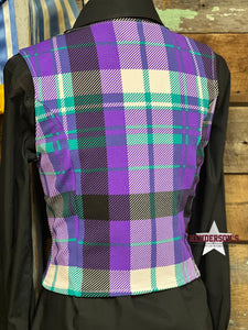 Load image into Gallery viewer, Purple Plaid Buckle Crop - Henderson&#39;s Western Store