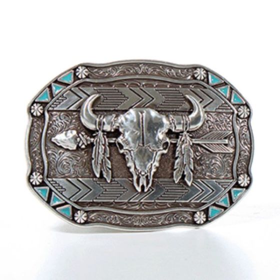 Arrow Skull Belt Buckle - Henderson's Western Store