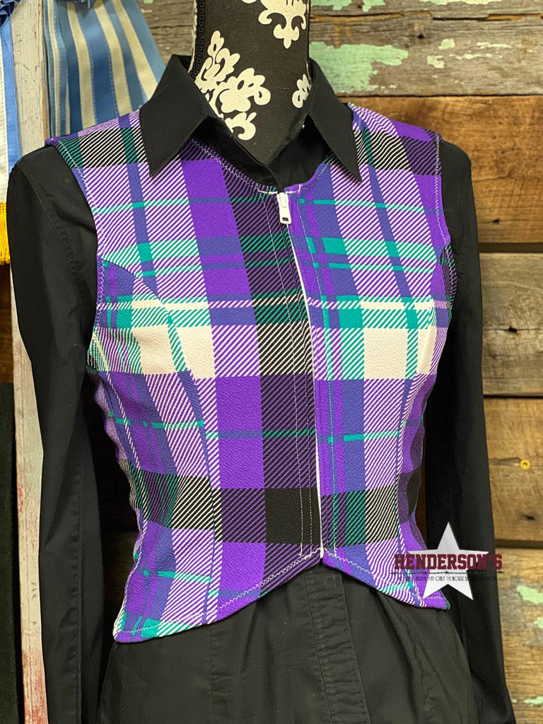 Purple Plaid Buckle Crop - Henderson's Western Store