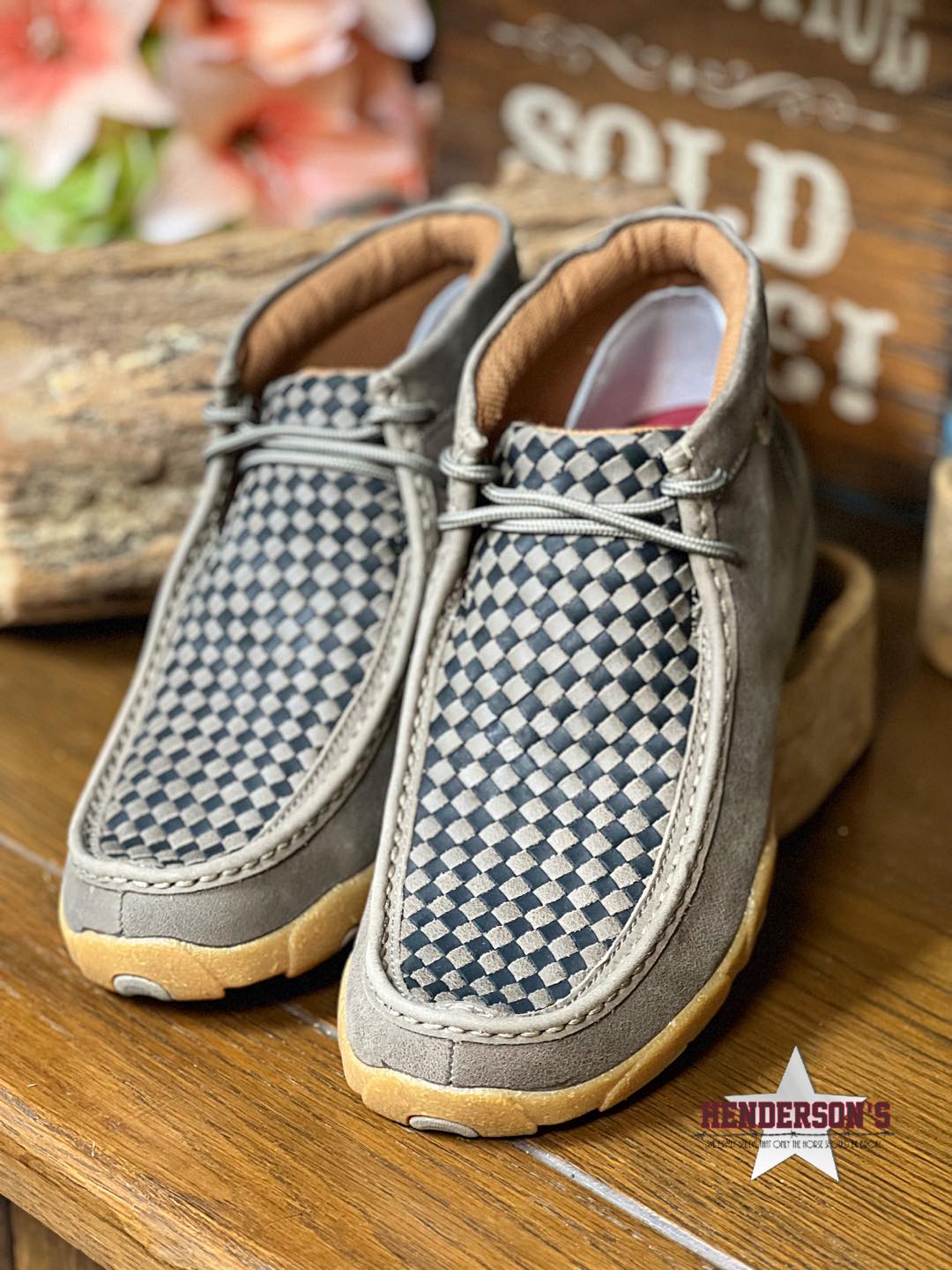 Men's Chukka Driving Moc ~ Grey & Black - Henderson's Western Store