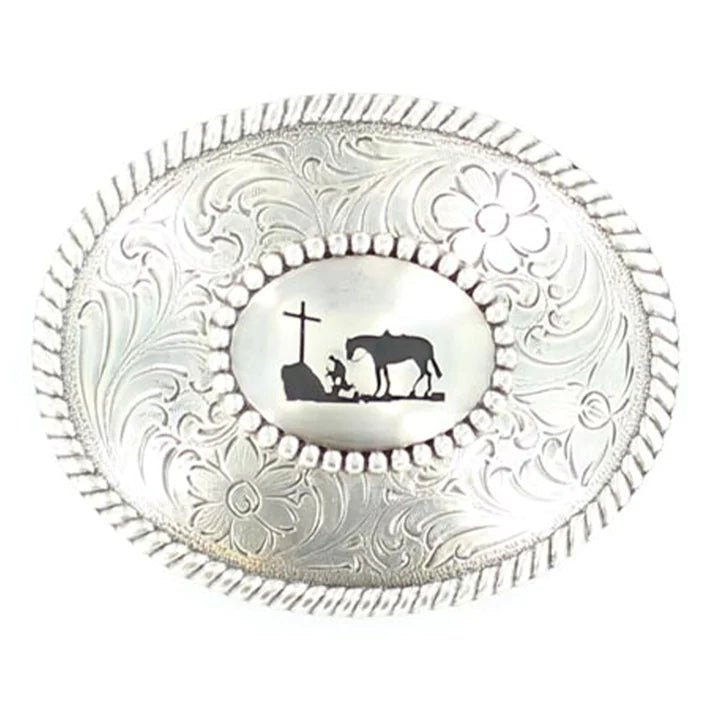 Praying Cowboy Belt Buckle - Henderson's Western Store