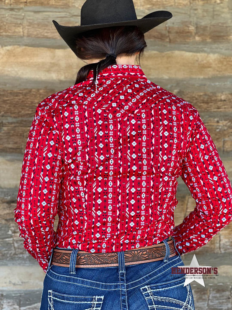 Ladies Rough Stock ~ Red Print - Henderson's Western Store