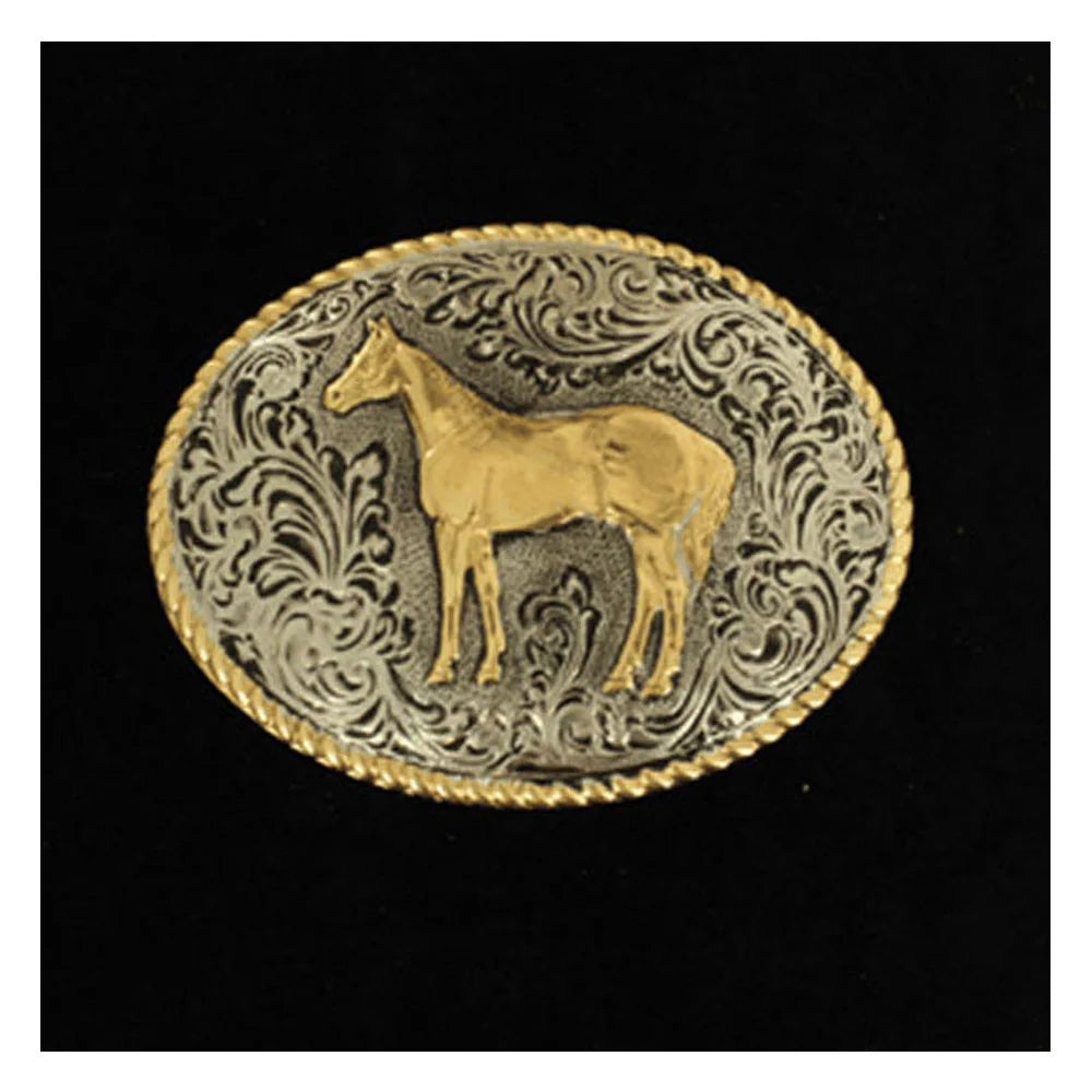 Gold Horse Belt Buckle ~ Youth