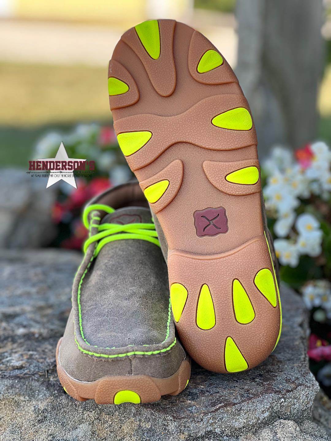 Men's Chukka  Driving Moc ~ Neon Yellow - Henderson's Western Store