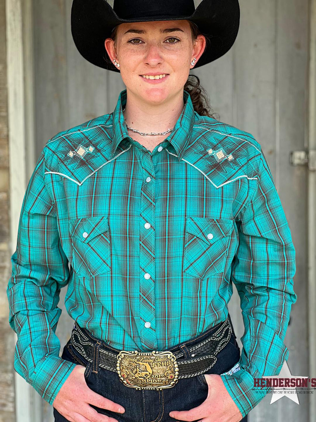 Ladies Rough Stock ~ Turquoise - Henderson's Western Store