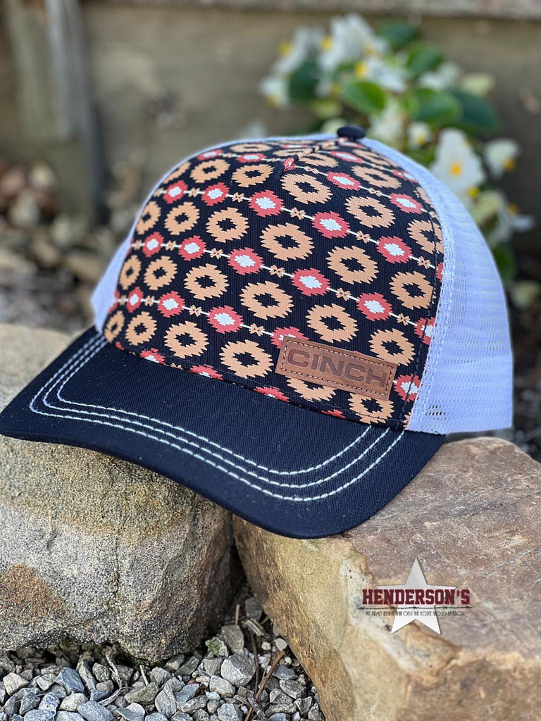 Ladies Cinch Ball Cap ~ Navy Aztec - Henderson's Western Store