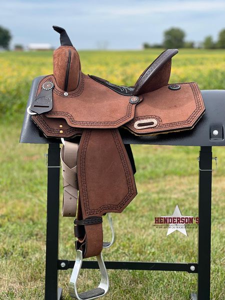 Leona Barrel Saddle ~ Turquoise 14.5