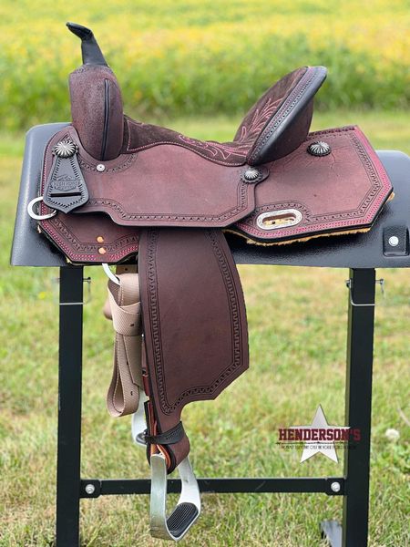 Leona Barrel Saddle ~ Pink 14" - Henderson's Western Store