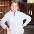 Girl's Wrangler Shirt ~ White - Henderson's Western Store