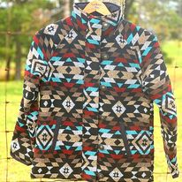 Ladies Aztec Shirt Jacket by Cruel Girl ~ Black - Henderson's Western Store