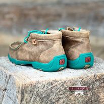 Youth Driving Moc by Twisted X ~ Turquoise - Henderson's Western Store