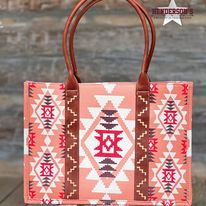 Load image into Gallery viewer, Wrangler Southwest Print Tote ~ Orange - Henderson&#39;s Western Store