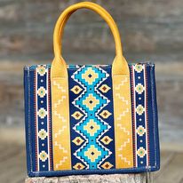 Load image into Gallery viewer, Wrangler Southwest Print Tote ~ Mustard - Henderson&#39;s Western Store