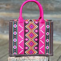 Wrangler Southwest Print Tote ~ Hot Pink - Henderson's Western Store