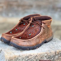 Chukka Driving Moc by Twisted X ~ Tooled Flower - Henderson's Western Store