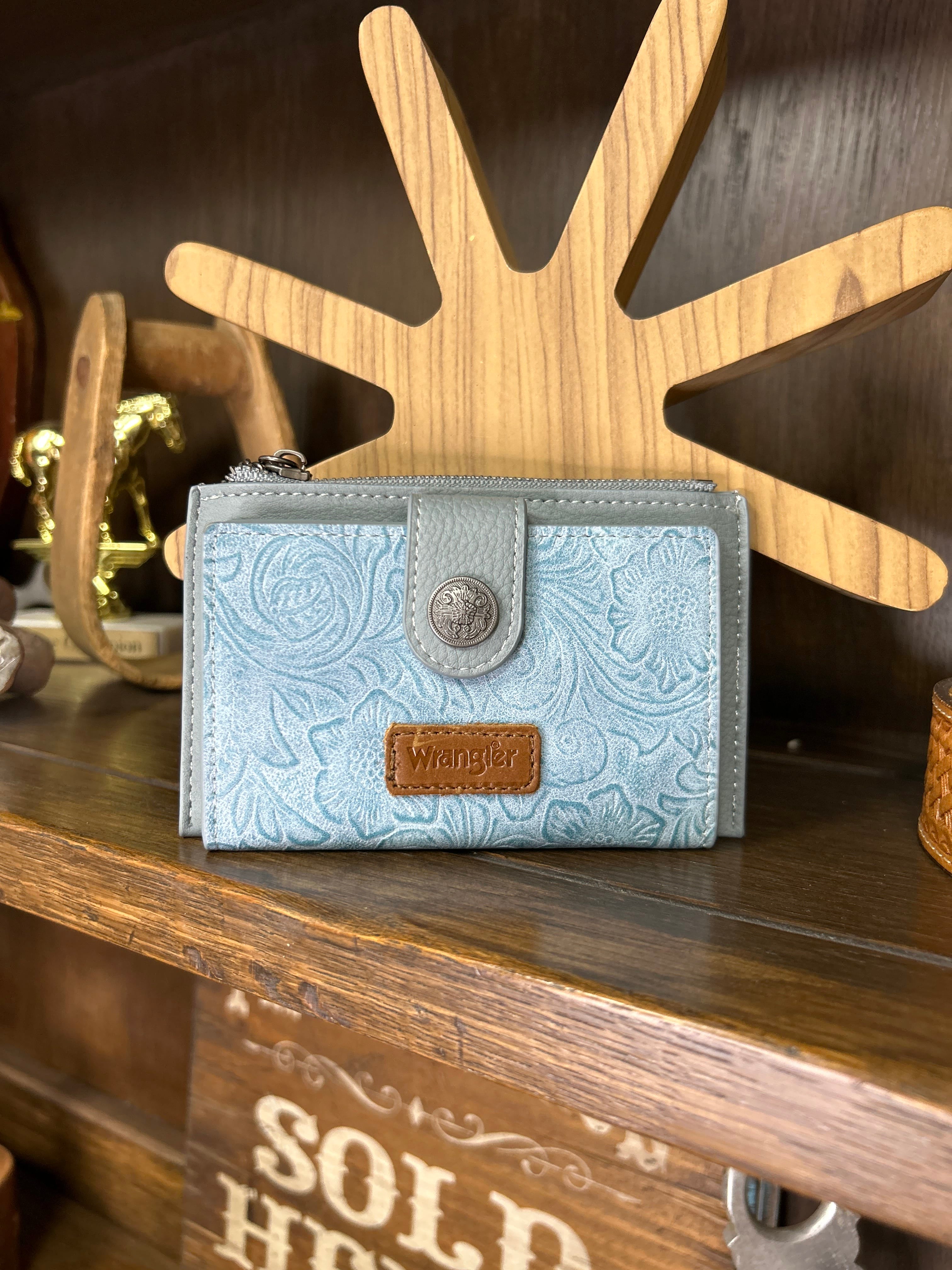 Wrangler Floral Embossed Bi-fold Wallet ~ Jean - Henderson's Western Store