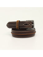 Children's Dark Brown Raised Center Leather Belt - Henderson's Western Store