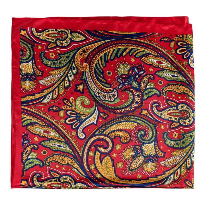 Paisley Print Wild Rag ~ Red