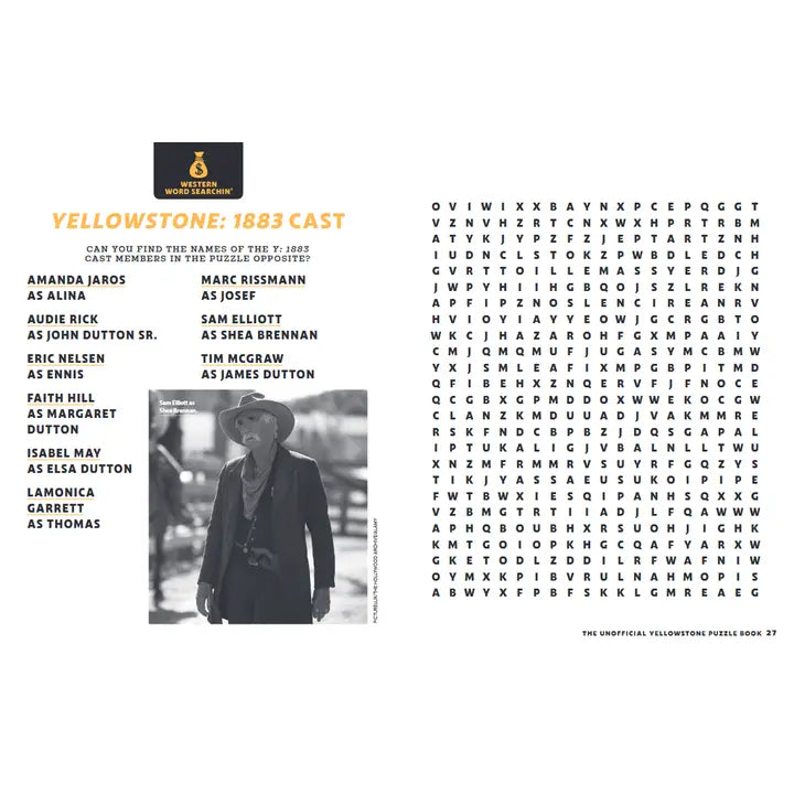 The Unofficial Yellowstone Puzzle Book - Henderson's Western Store