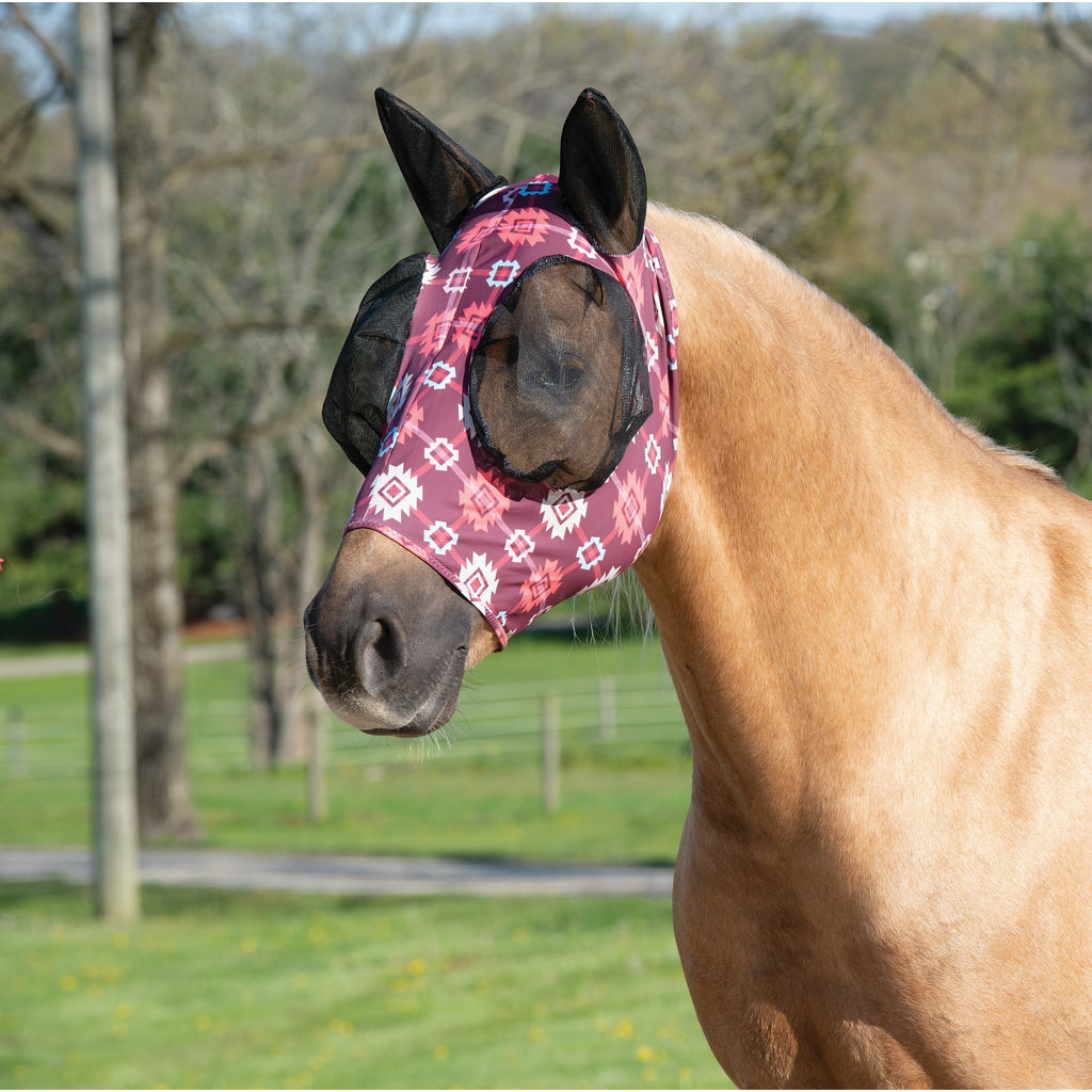 Weaver Ear Fly Mask ~ Plaid Aztec - Henderson's Western Store