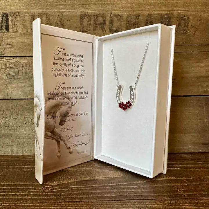 Horseshoe with Roses/Arabian Horse Lovers Necklace - Henderson's Western Store
