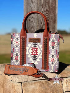 Load image into Gallery viewer, Wrangler Southwest Print Tote ~ Lavender - Henderson&#39;s Western Store