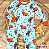 Highland Cow Sleeper ~ Blue - Henderson's Western Store