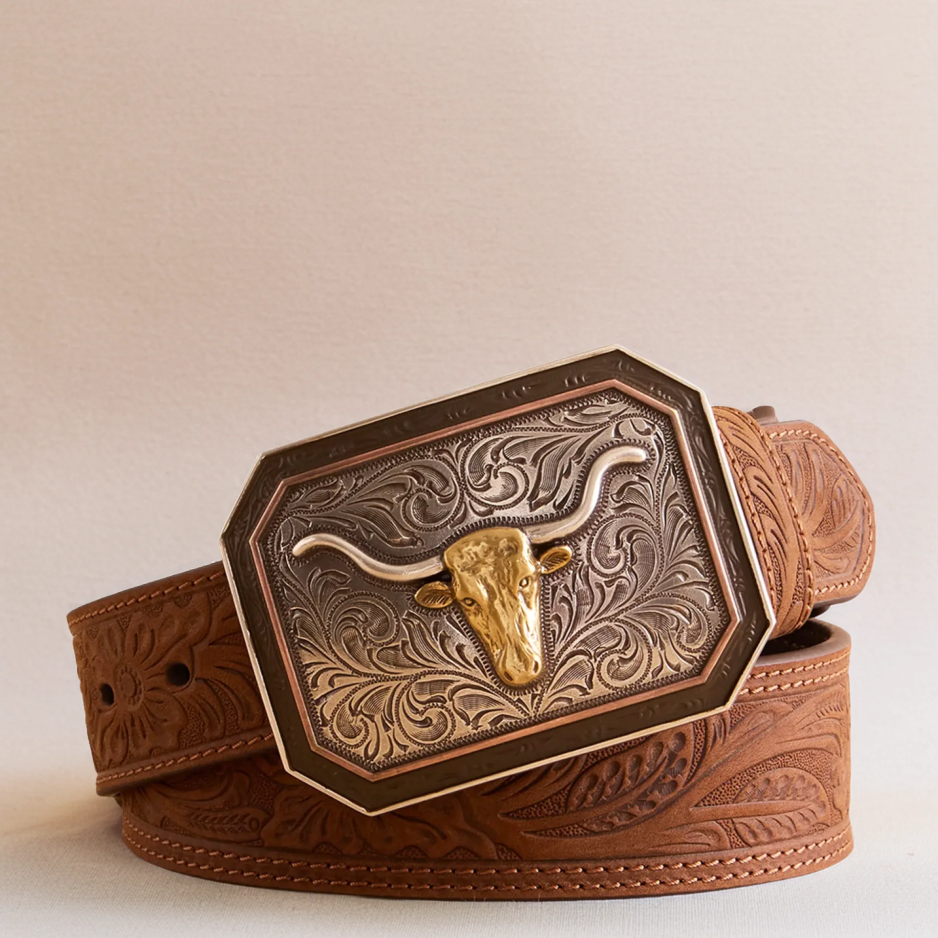 Ariat Floral Embossed Leather Belt - Henderson's Western Store