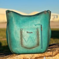 Load image into Gallery viewer, Wrangler Oversize Hobo ~ Turquoise - Henderson&#39;s Western Store