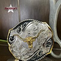 Longhorn Steer Head Belt Buckle - Henderson's Western Store