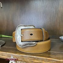 Men's Overlay Smooth Leather Belt - Henderson's Western Store